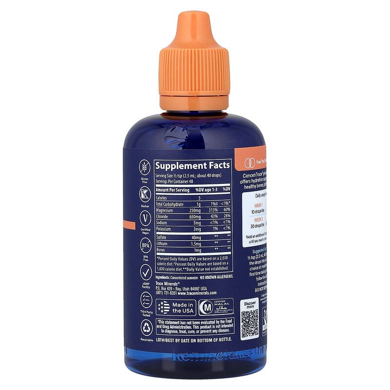 Trace, ConcenTrace® Trace Mineral Drops, 4 fl oz (118 ml)