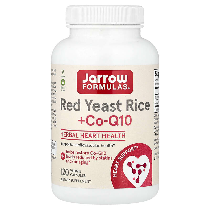 Jarrow Formulas, Red Yeast Rice + CoQ10, 120 Veggie Capsules