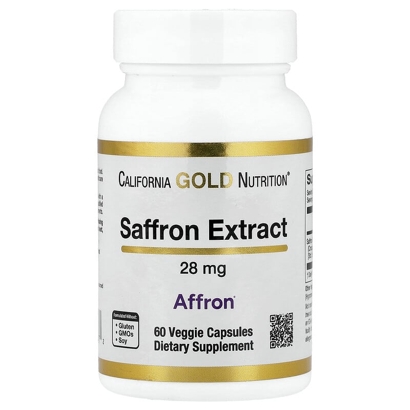 California Gold Nutrition, Saffron Extract with Affron, 28 mg, 60 Veggie Capsules