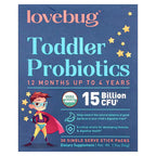 LoveBug Probiotics, Toddler Probiotics, 12 Months Up To 4 Years, 15 Billion CFU, 30 Single Serve Stick Packs, 0.06 oz (1.8 g) Each