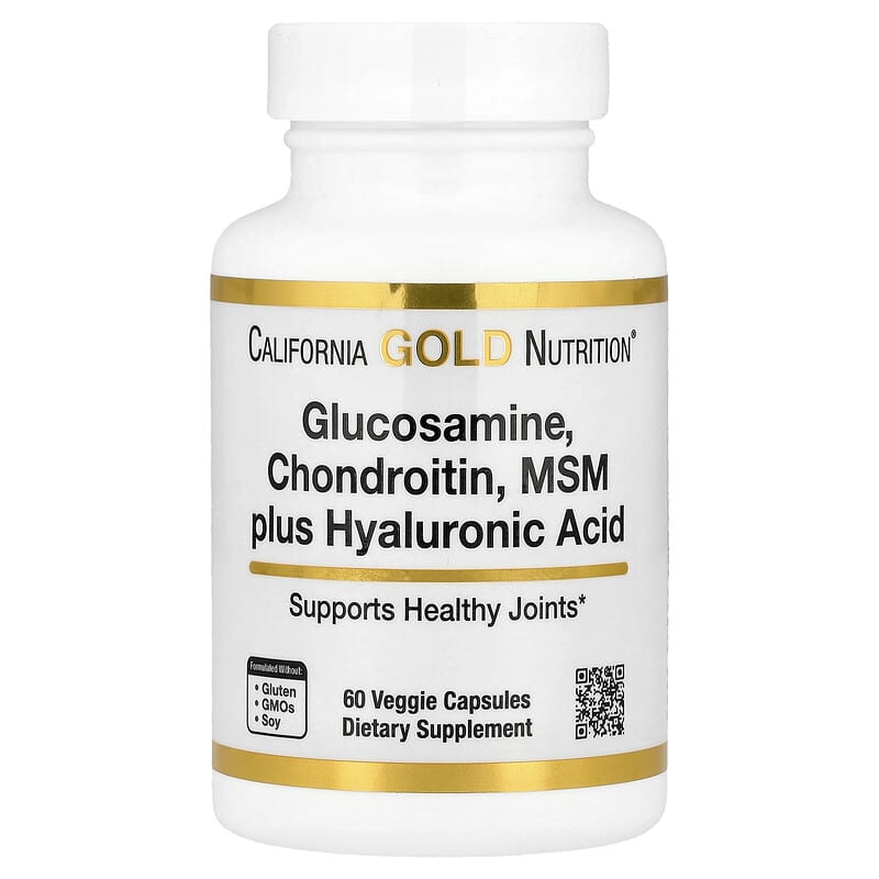 California Gold Nutrition, Glucosamine, Chondroitin, MSM plus Hyaluronic Acid, 60 Veg Capsules