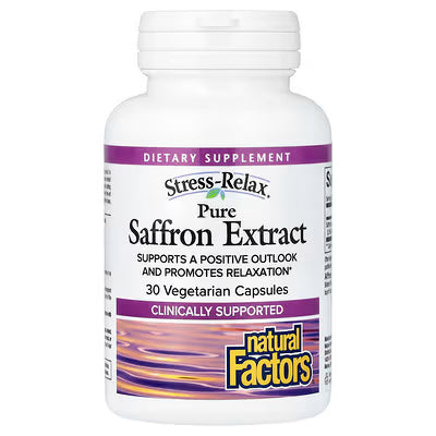 Natural Factors, Stress-Relax®, Pure Saffron Extract, 30 Vegetarian Capsules (28 mg per Capsule)
