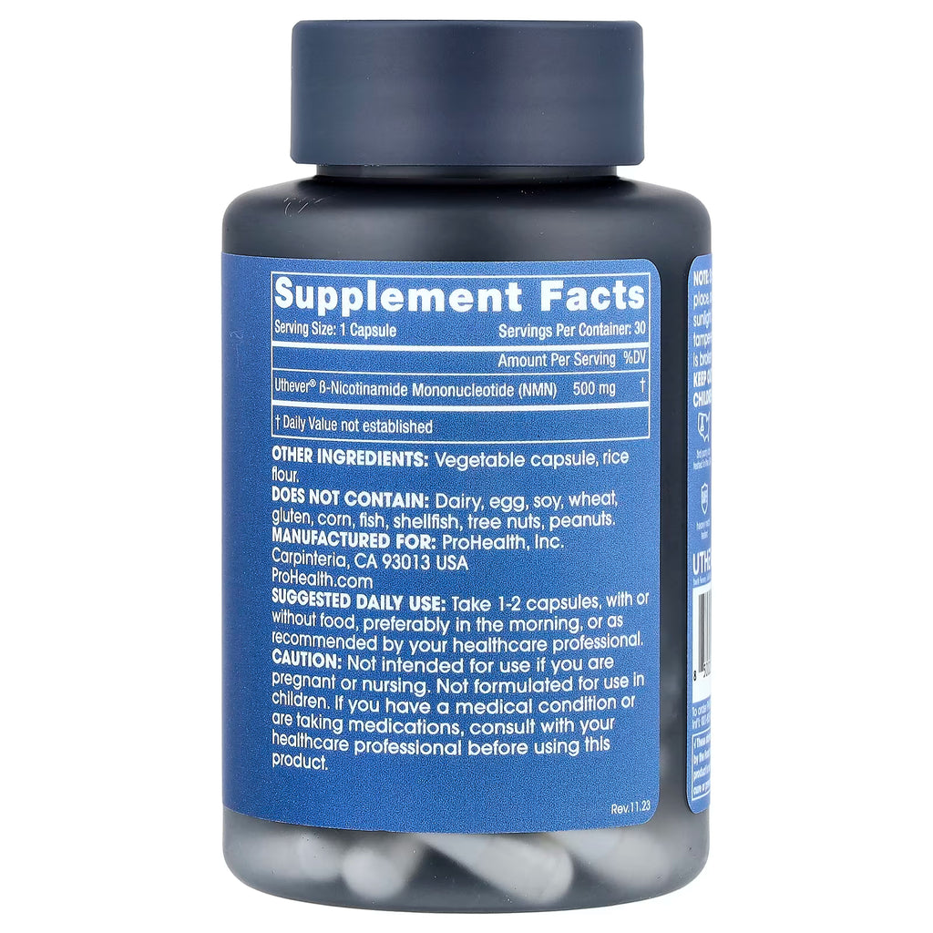 ProHealth Longevity, NMN Pro™ 500, 500 mg, 30 Capsules