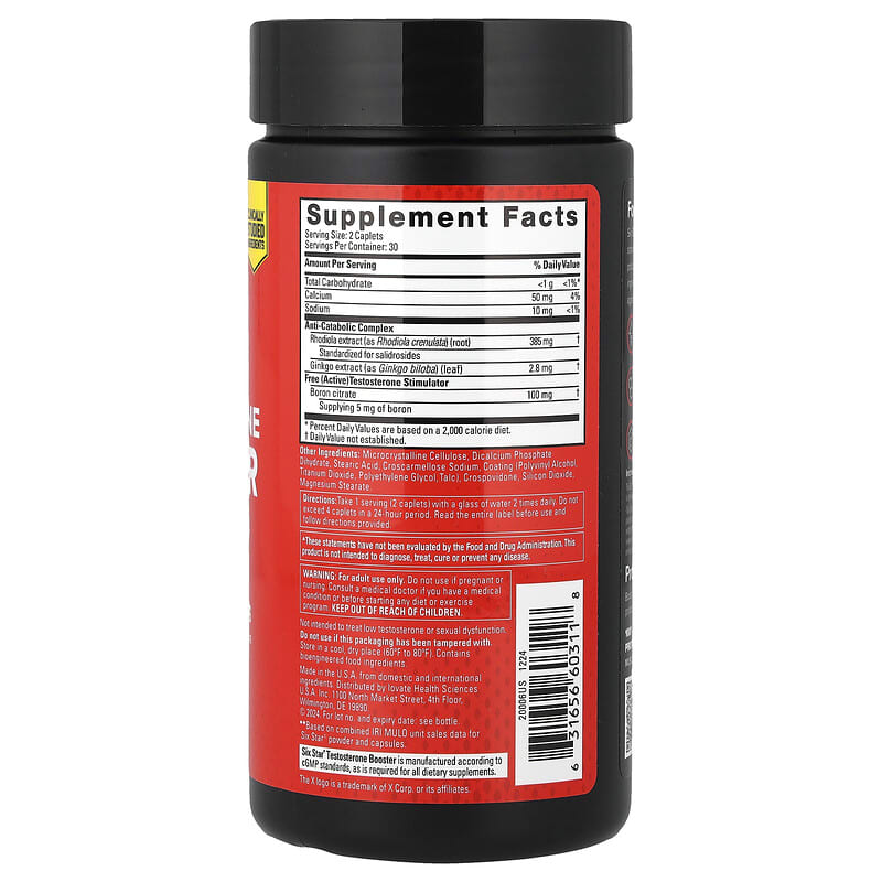 SIXSTAR, Men's Performance Formula, 60 Caplets