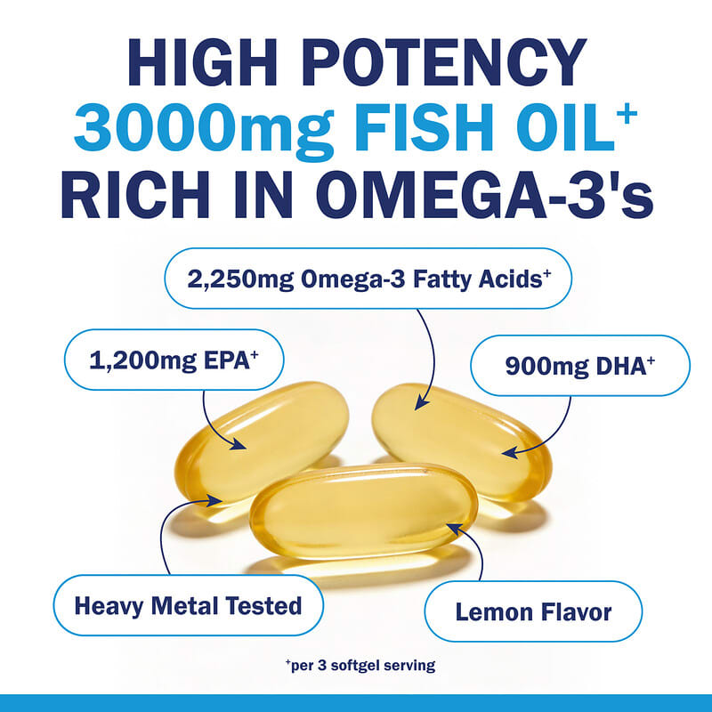 BioSchwartz, Omega-3 Fish Oil, Lemon, 3,000 mg, 90 Softgels