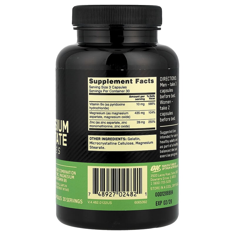 Optimum Nutrition, ZMA, 90 Capsules