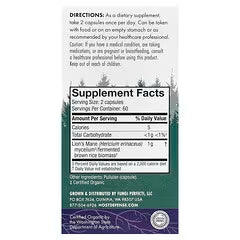 Host Defense, Mushrooms™, Lion's Mane, 120 Capsules (0.5 g per Capsule)