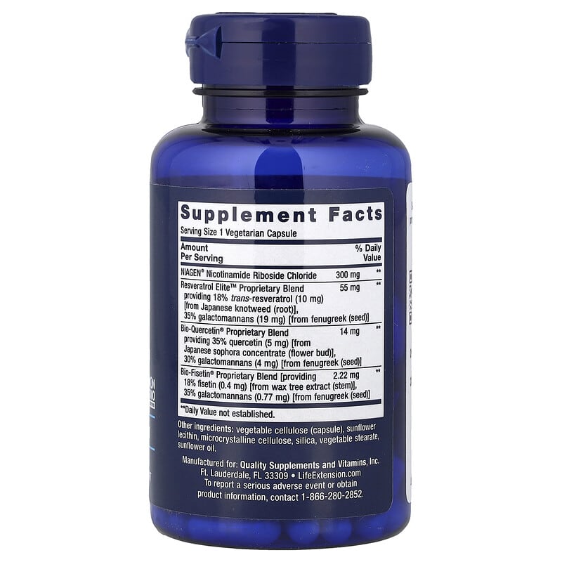 Life Extension, NAD+ Cell Regenerator™ and Resveratrol Elite™, 30 Vegetarian Capsules