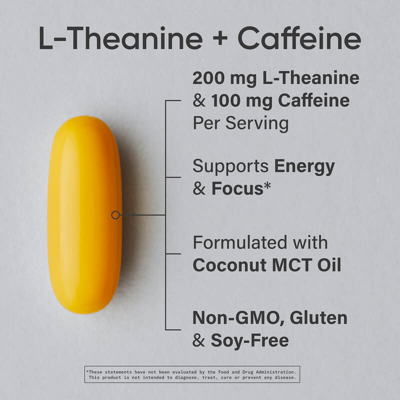 Sports Research, L-Theanine & Caffeine, 2-in-1 Formula, 60 Softgels
