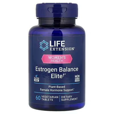 Life Extension, Women's Health, Estrogen Balance Elite, 60 Vegetarian Tablets