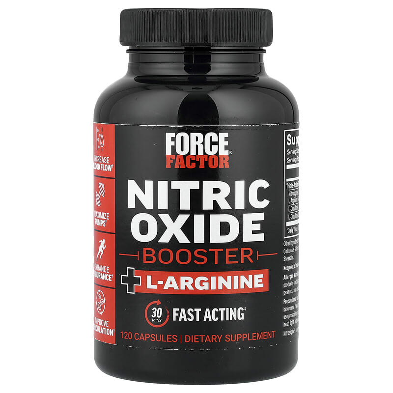 Force Factor, Nitric Oxide Booster + L-Arginine, 120 Capsules