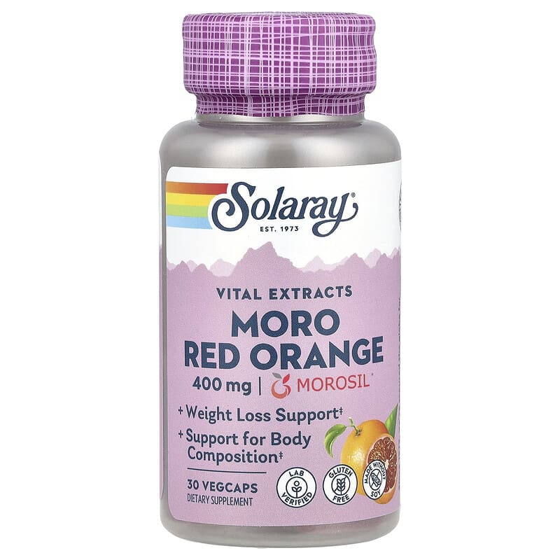 Solaray, Vital Extracts, Moro Red Orange, 400 mg, 30 VegCaps