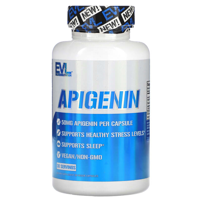 EVLution Nutrition, Apigenin, 50 mg, 30 Veggie Capsules