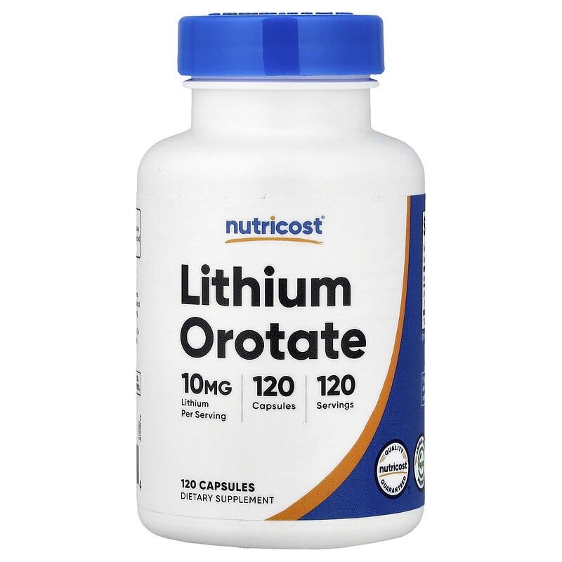Nutricost, Lithium Orotate, 10 mg, 120 Capsules