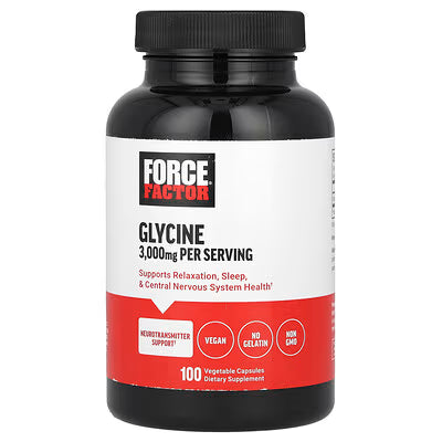 Force Factor, Glycine, 100 Vegetable Capsules (1,000 mg per Capsule)