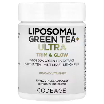 Codeage, Liposomal Green Tea+ Ultra Trim & Glow, 60 Vegetable Capsules