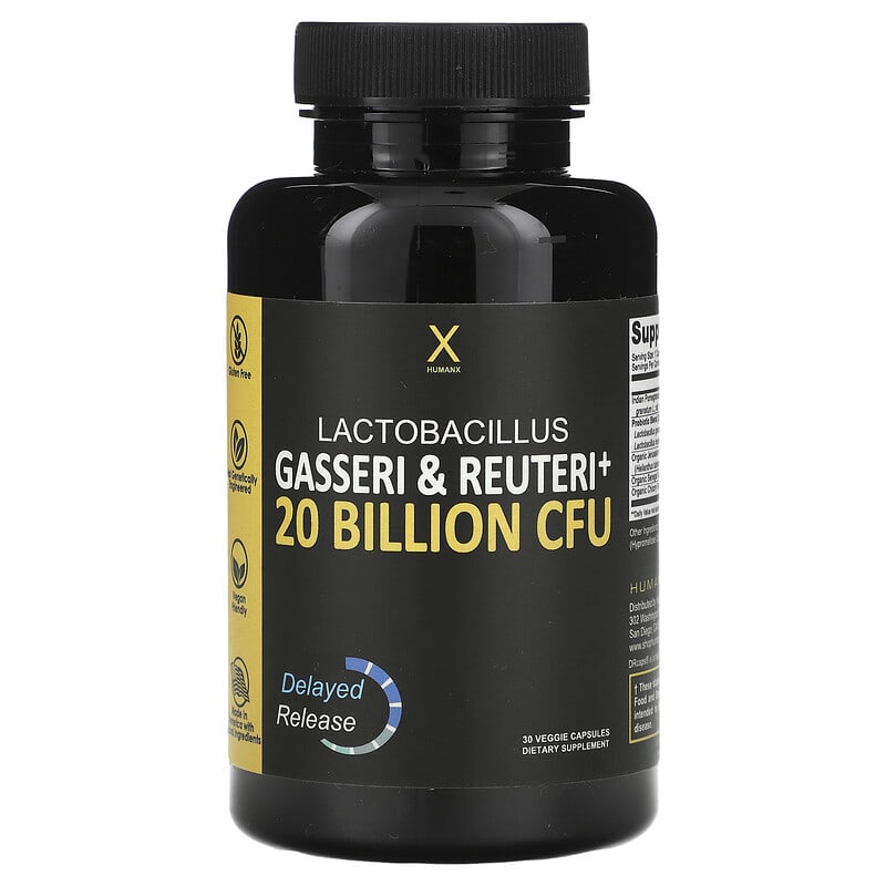 Humanx, Lactobacillus Gasseri & Reuteri+, 20 Billion CFU, 30 Veg Capsules