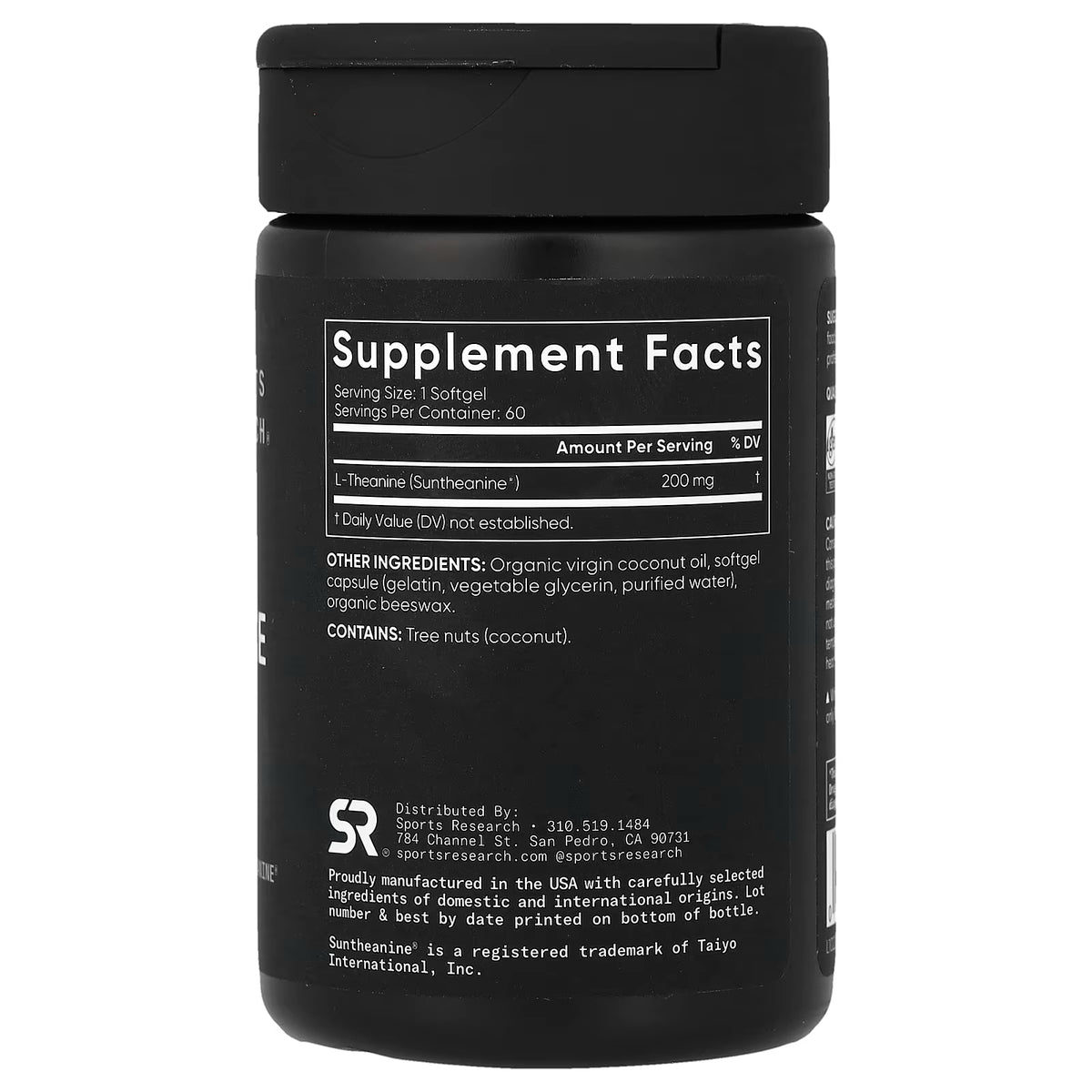 Sports Research, L-Theanine, 200 mg, 60 Softgels