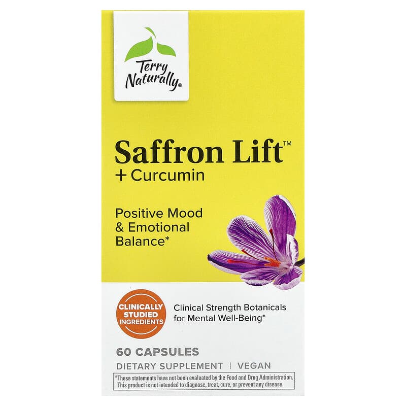 Terry Naturally, Saffron Lift™ + Curcumin, 60 Capsules