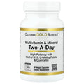 California Gold Nutrition, Multivitamin and Mineral with Methyl B12, Vitamin C, L-methyl folate and Quercetin, Two-A-Day, 60 Veggie Capsules