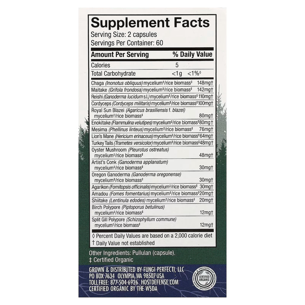 Host Defense, Mushrooms™, MyCommunity®, 120 Capsules