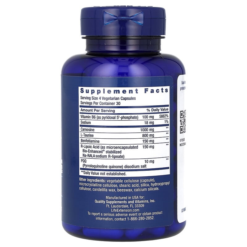 Life Extension, Mitochondrial Energy Optimiser with PQQ, 120 Vegetarian Capsules