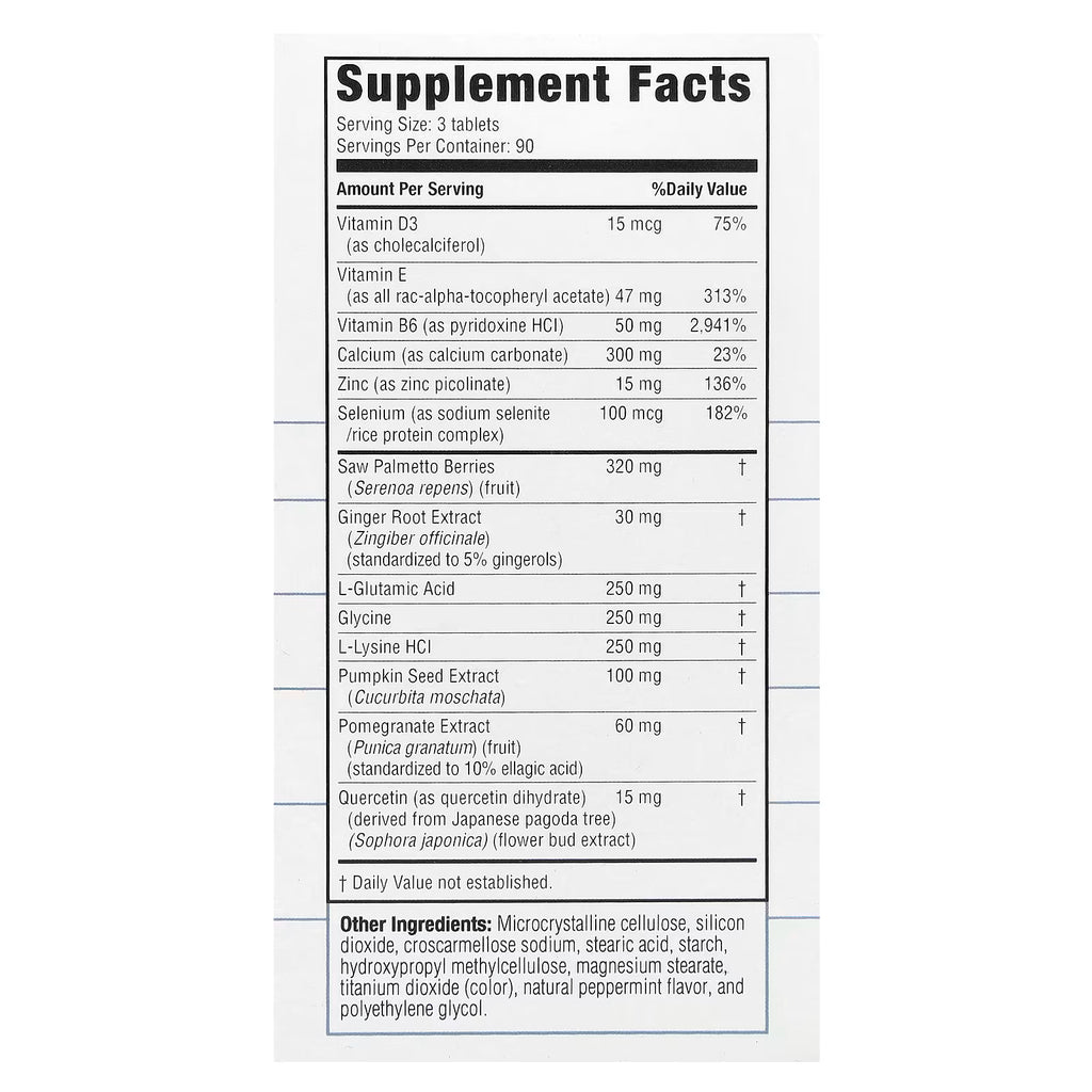 Real Health, The Prostate Formula with Saw Palmetto, 270 Tablets