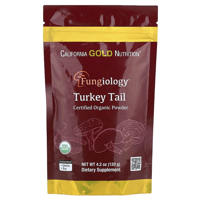 California Gold Nutrition, Fungiology®, Certified Organic Turkey Tail Powder, 4.2 oz (120 g)