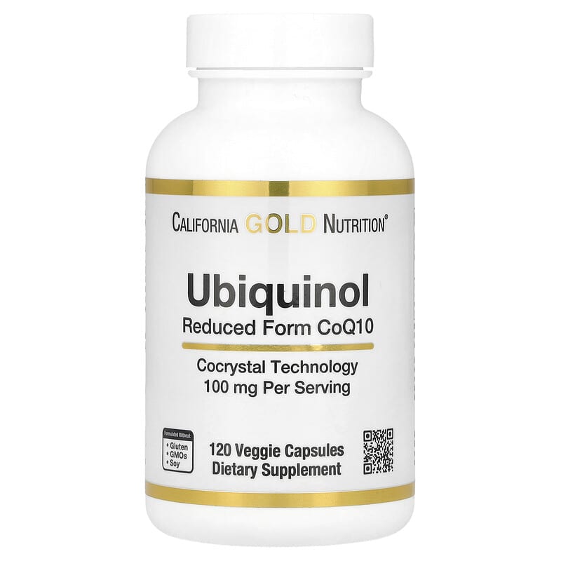 California Gold Nutrition, Ubiquinol Reduced Form CoQ10, 100 mg, 120 Veggie Capsules