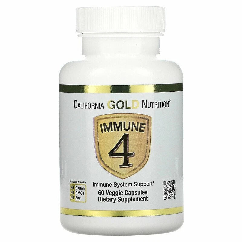 California Gold Nutrition, Immune4, Immune System Support, 60 Veggie Capsules